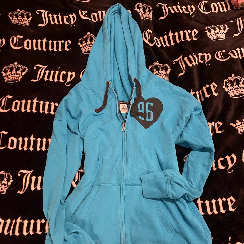 Victoria's Secret Pink Blue Zip-Up Jacket